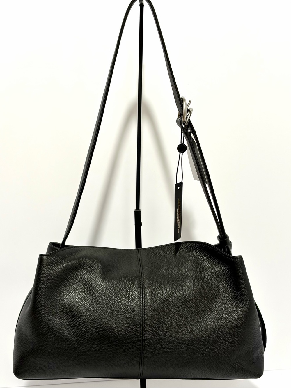rag & bone Taylor Leather Shoulder Bag In Black/Silver NWT - Picture 2 of 15